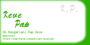 keve pap business card